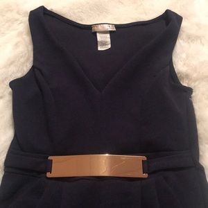 A’GACI Navy blue jumpsuit with gold belt